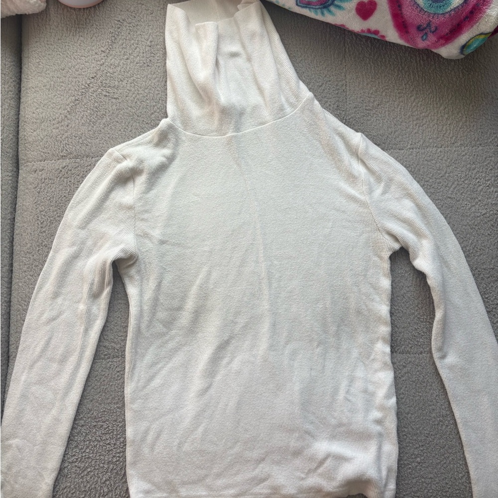 GB Girls Soft White Turtleneck Sweater